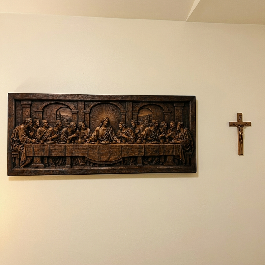 Next to your crucifix
