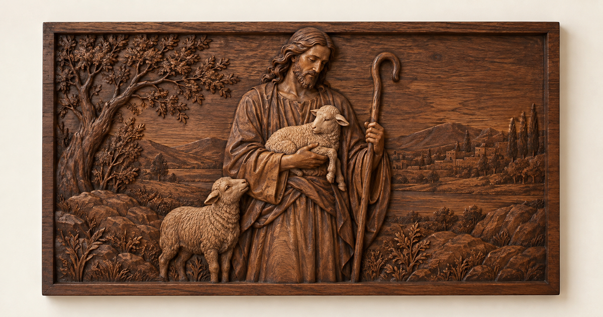 Hand-Carved Christian Wall Art